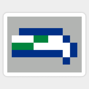 Tecmo Bowl Pixels - Seattle Sticker